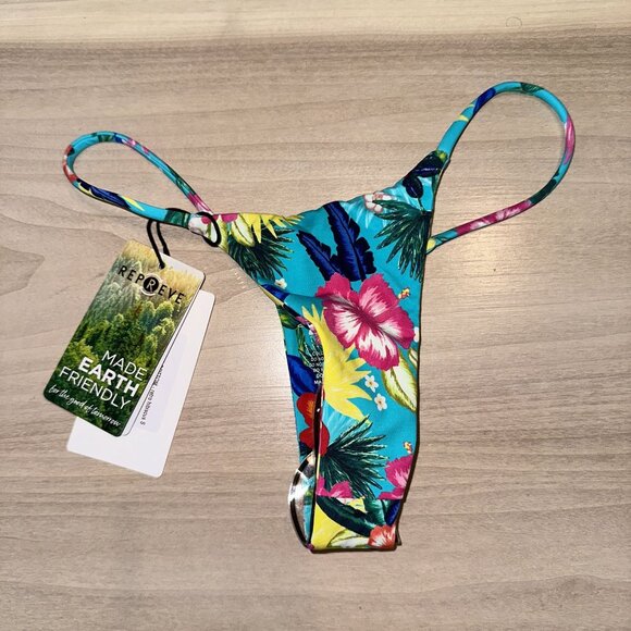 NWT Bamba Swim Bahama Bottoms in Retro Hibiscus Bikini Bottom Small - Picture 6 of 8